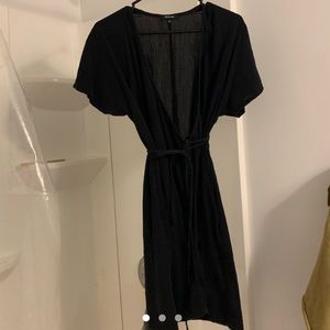 Madewell black wrap dress size m